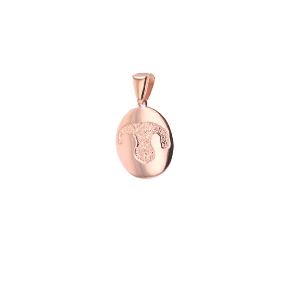 Custom Print Charm - 14K Rose Gold - Nose-image
